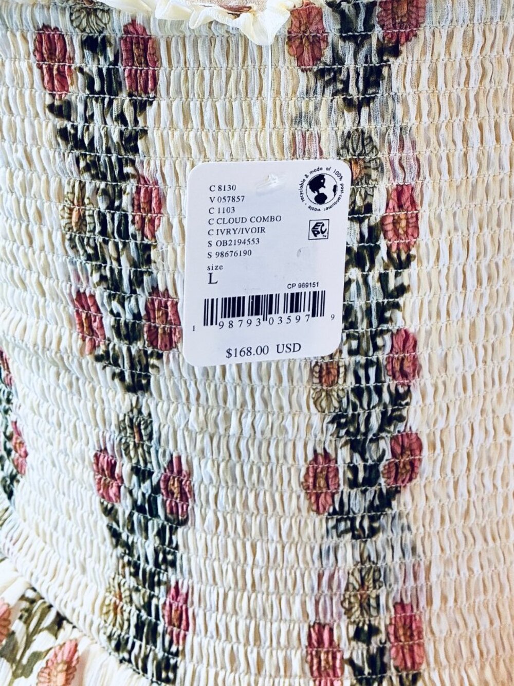 Free People Alejandro Floral Midi Dress in Yellow & Green (L) New With Tag - Picture 11 of 13